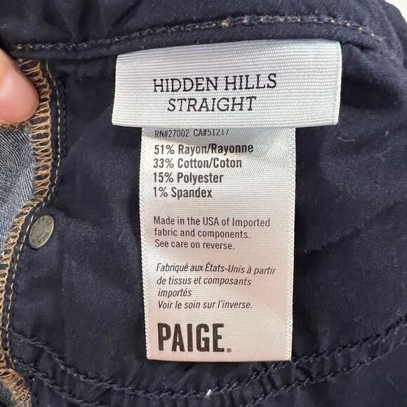 Paige Hidden Hills Ingrid Dark Wash Jeans Sz 28” Women’s - Picture 4 of 9